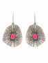 Silver Oxidised Leaf Shaped Drop Earrings