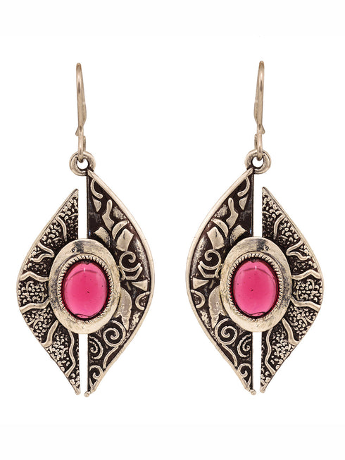 Silver Toned Combo Of 2 Quirky Oxidised Earrings