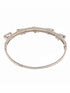 Silver Plated AD Studded Minimal Charms kada bracelet