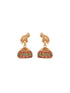 Gold Plated Kemp stone studded Pearl Beaded elephant motif Temple Jewellery Set