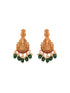 Gold Plated Multi stone studded Handcrafted Exquisite Lakshmi ji & Peaacock Design Temple Jewellery Set