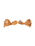 Gold Plated Multi stone studded Handcrafted Exquisite Temple Lakshmi ji & Peacock Design Jewellery Set