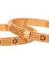 set Of 2 Gold Plated Multi colored Floral Designer Handcrafted Bangles