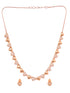 Gold Plated AD Studded Heart shaped Handcrafted Necklace Jewellery Set