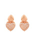 Gold Plated AD Studded Heart shaped Handcrafted Necklace Jewellery Set