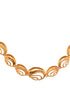 Gold Plated AD Studded Oval shaped Handcrafted Necklace Jewellery Set