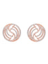 Rose Gold plated AD studded Contemporary Stud Earrings