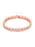 Rose Gold Plated White AD studded Tennis wraparound Bracelet
