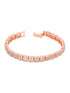Rose Gold Plated White AD studded Tennis wraparound Bracelet