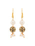 Gold Toned Pearls Beaded Jewellery Set Matching Earrings
