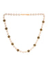 Gold Toned Pearls Beaded Jewellery Set Matching Earrings