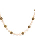 Gold Toned Pearls Beaded Jewellery Set Matching Earrings