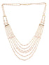 White Pearls Multi Layered Elegant Mala Jewellery Set Dropdown Earrings