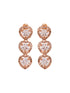 Rose Gold Toned AD Studded Minimal heart Shaped Necklace Jewellery Set Combo