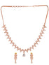Rose Gold Plated AD Studded Quirky Handcrafted Necklace Jewellery Set