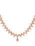 Rose Gold Plated AD Studded Quirky Handcrafted Necklace Jewellery Set