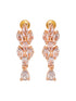 Rose Gold Plated AD Studded Quirky Handcrafted Necklace Jewellery Set