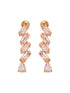 Rose Gold Plated AD Studded Zig Zag Minimal Necklace Jewellery Set