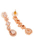 Rose Gold Plated AD Studded Designer Jewellery Set Combo