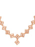 Rose Gold Plated AD Studded Square Shaped Jewellery Set Combo Ring & Bracelet