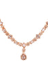 Rose Gold Plated AD Studded Designer Jewellery Set Combo