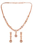 Rose Gold Plated AD Studded Designer Jewellery Set Combo