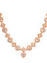 Rose gold Toned AD Studded Minimal Necklace Jewellery Set Combo Wraparound Bracelet