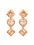 Rose gold Toned AD Studded Minimal Necklace Jewellery Set Combo Wraparound Bracelet