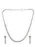 White Rhodium Plated AD studded Necklace Earrings Jewellery Set