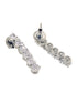 White Rhodium Plated AD studded Necklace Earrings Jewellery Set