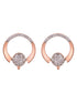 Rose gold Plated Circular Pendant Necklace Set