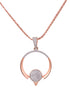Rose gold Plated Circular Pendant Necklace Set