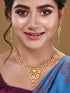 Gold Plated Designer Necklace Gold Pearl drops Earrings Set