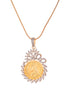Gold Plated AD Queen Victoria Ginni Locket Jewellery Set