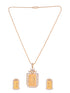 Gold Toned AD Rectangular Ginni Locket Jewellery Set