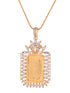 Gold Toned AD Rectangular Ginni Locket Jewellery Set