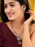 Oxidised Silver Plated & Beaded Lord Ganesha Necklace Jewellery Set