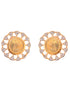 Gold Toned AD Round Ginni Statement Locket Jewellery Set