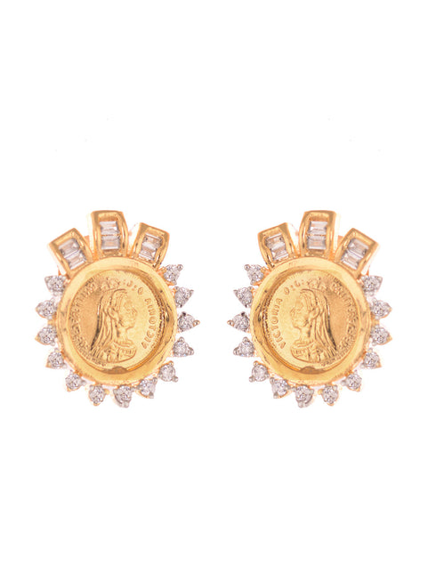 Gold Plated AD Ginni Designer Locket Jewellery Set
