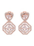 Rose Gold Plated AD studded Geometric Minimal Earring