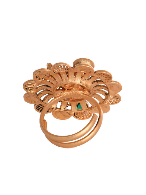 Gold Plated Multi Ethnic Finger Ring