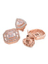 Rose Gold Plated AD studded Geometric Minimal Earring