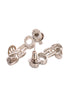 White Silver Toned AD Studded Heart Shape Necklace Jewellery Set
