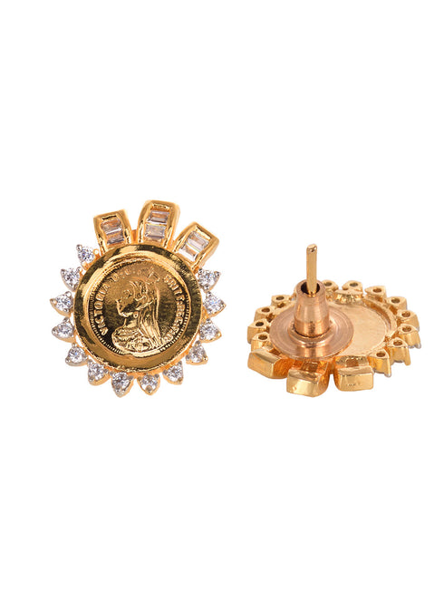 Gold Plated AD Ginni Designer Locket Jewellery Set