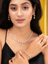 Rose Gold Plated AD Studded Square Shaped Jewellery Set Combo Ring & Bracelet