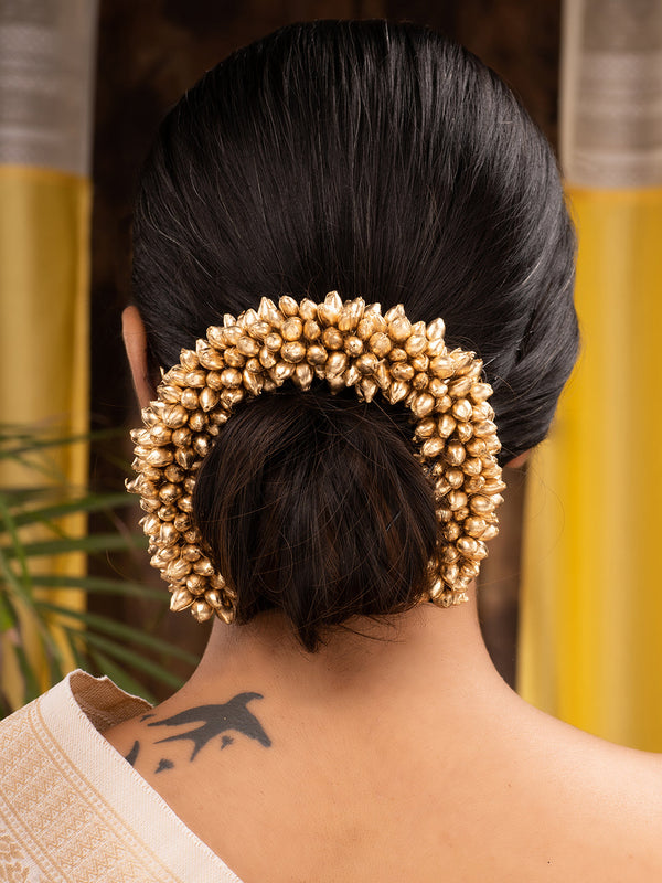 Golden Beaded Bridal Hair Accessories