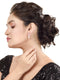 Luxurious Diamond Pearl Drop Earring High Quality White Pearl AD studded