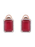 Red Contemporary Studs Earrings
