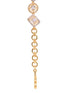 Women GoldToned & White Brass AD Handcrafted GoldPlated Link Bracelet