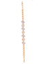 Women GoldToned & White Brass AD Handcrafted GoldPlated Link Bracelet